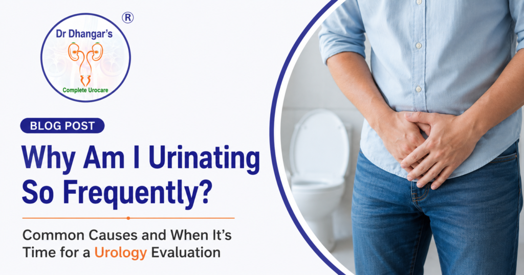Urologist in Swargate blog banner explaining common causes of frequent urination and when to seek a urology evaluation by Dr. Sanjay Dhangar.